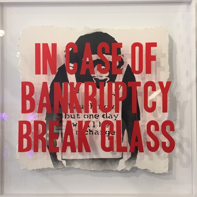 Thirsty Bstrd, ‘In Case of Bankruptcy: Laugh Now Monkey ’, 2018, Mixed Media, Spray paint, plaster and polystyrene in perspex case, Reem Gallery