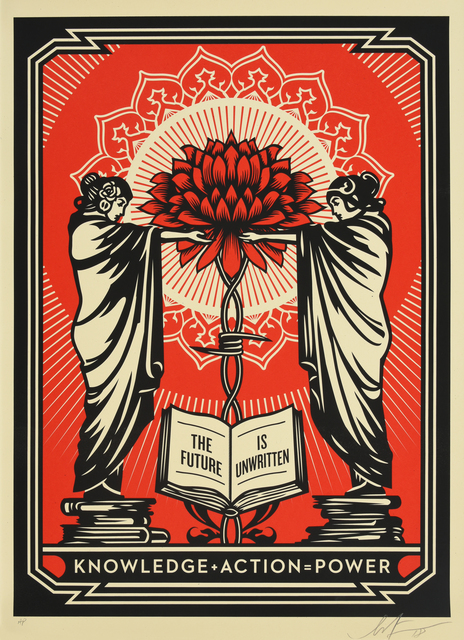 Shepard Fairey (OBEY), ‘Knowledge + Action = Power’, 2018, Laguna Art Museum Benefit Auction