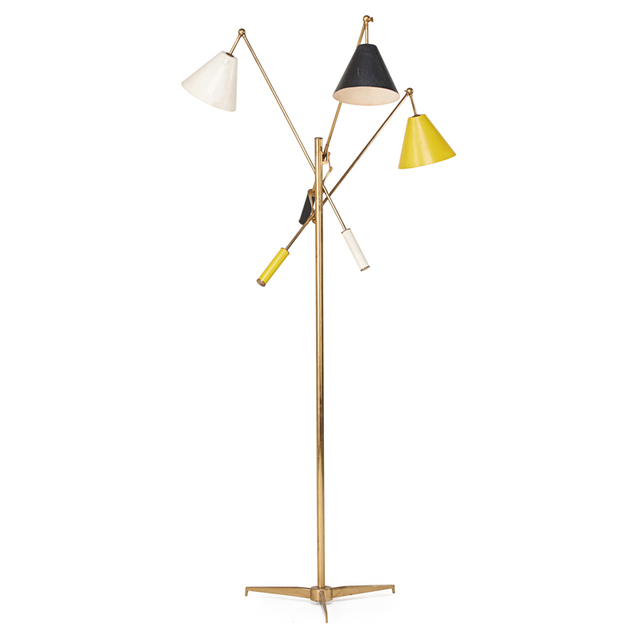 Angelo Lelii, ‘Three-Arm Adjustable Floor Lamp, Italy’, 1950s, Rago/Wright