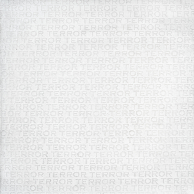 Beejoir, ‘Terror (Black & White)’, 2013, Mixed Media, Screen print on acrylic painted deep edge canvas, Tate Ward Auctions