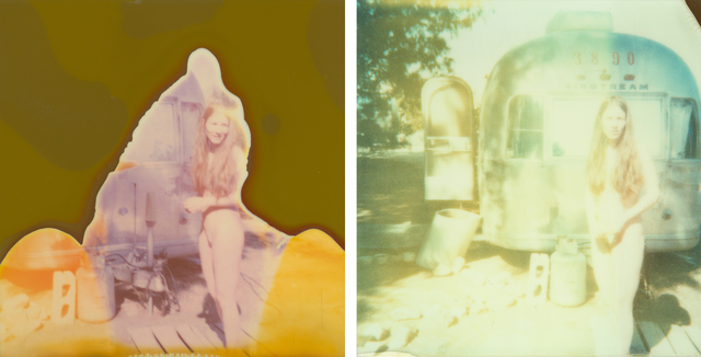 Stefanie Schneider, ‘In front of Trailer’, 2005, Photography, 2 Analog C-Prints, hand-printed by the artist on Fuji Crystal Archive Paper, based on 2 original Polaroids, mounted on Wood with matte UV-Protection, Instantdreams