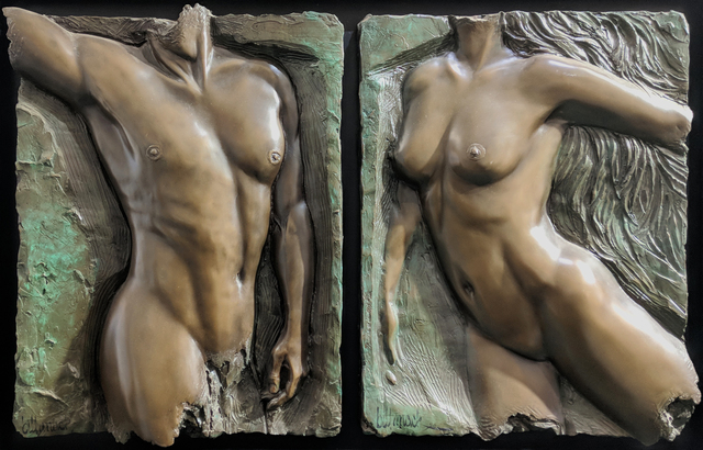 Bill Mack, ‘SPIRIT VALIANT DIPTYCH (BRONZE)’, 2000, Sculpture, BONDED BRONZE, Gallery Art