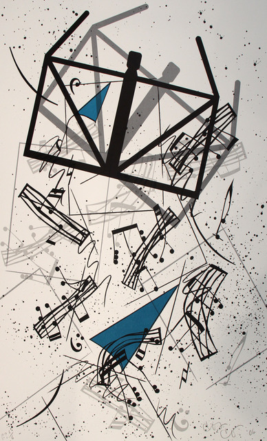 Claes Oldenburg, ‘Falling Notes’, 2006, Print, Lithograph, ClampArt