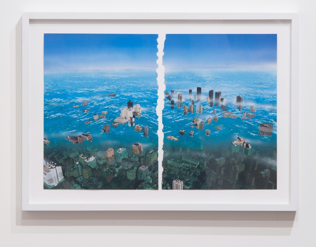 Alex Lukas, Untitled (diptych); ink, acrylic and silk screen on 2 book pages; shown courtesy Steven Zevitas Gallery. Private collection. Alex Lukas, Untitled (diptych); ink, acrylic and silk screen on 2 book pages; shown courtesy Steven Zevitas Gallery. Private collection.