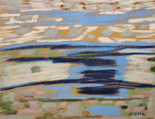Antonio Corpora, ‘Geological layers’, executed in 1960, Drawing, Collage or other Work on Paper, Pastel on paper, Pandolfini