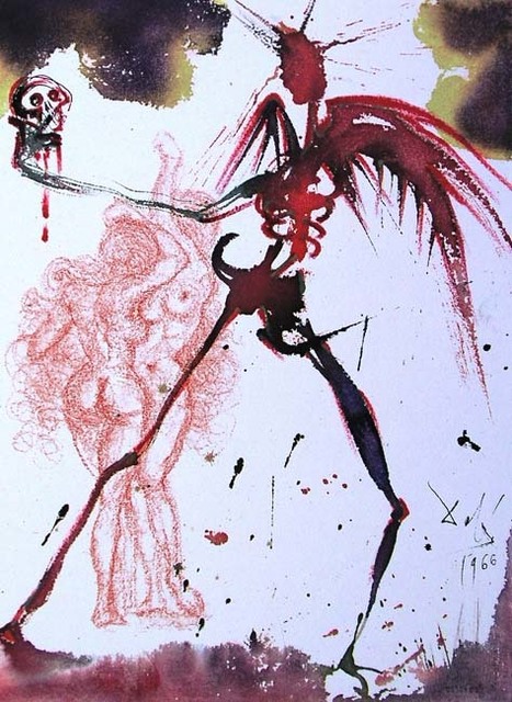 Salvador Dalí, ‘Paternoster Suite - And Lead Us Not Into Temptation...’, 1966, Print, Color lithograph on wove paper, Baterbys