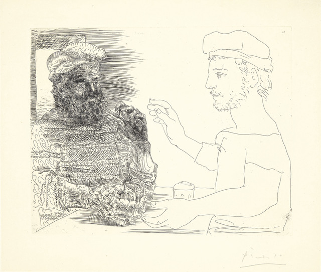 Pablo Picasso, ‘Deux Buveurs catalans, plate 12 from La Suite Vollard’, 1934, Christie's