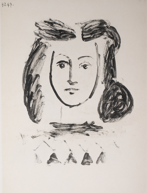 Pablo Picasso, ‘Buste De Jeune Fille (Bust of a Young Girl), 1949 Limited edition Lithogrph by Pablo Picasso’, 1949, White Cross