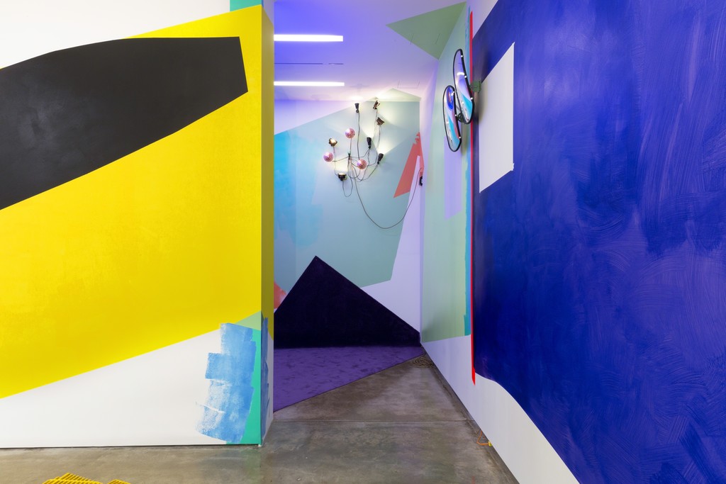 Jessica Stockholder, Door Hinges, Installation View, 2015. Photo by Evan Jenkins Jessica Stockholder, Door Hinges, Installation View, 2015. Photo by Evan Jenkins