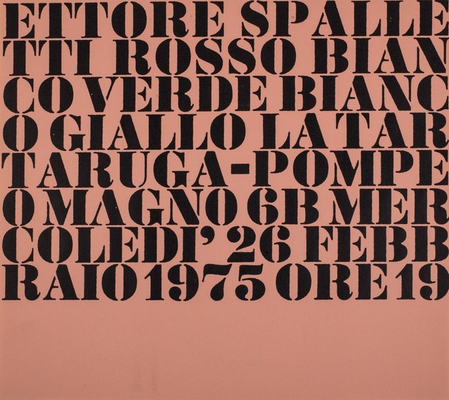 Ettore Spalletti, ‘Rosso bianco verde bianco giallo’, 1975, Drawing, Collage or other Work on Paper, Flyer, Finarte