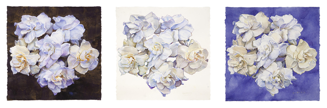 Joseph Raffael, ‘Triptych’, 2019, Painting, Watercolor on paper, Nancy Hoffman Gallery