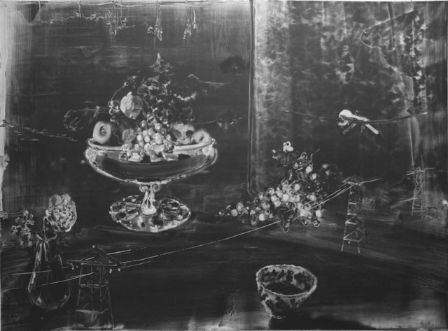 Christopher Cook, ‘Reaper with Bowl of Ink’, 2016-2017, Drawing, Collage or other Work on Paper, Graphite, resin, and oil on coated paper, RYAN LEE