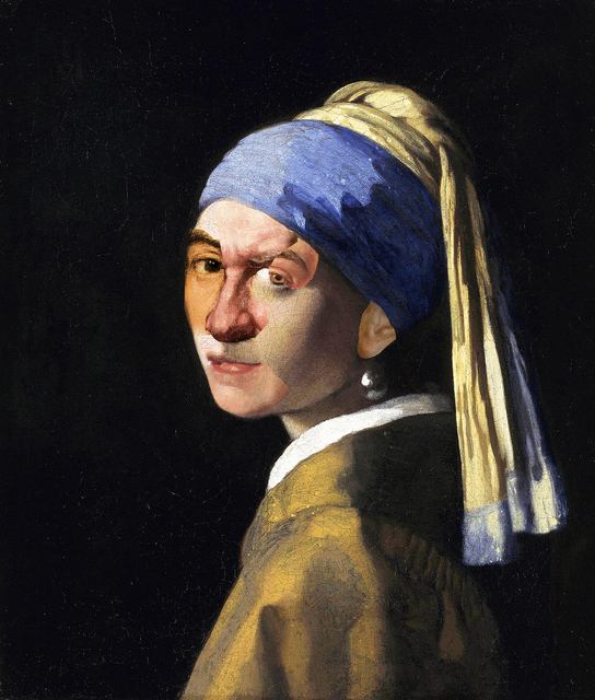 Artemis Potamianou, ‘The Unknown Masterpiece: Girl with a Pearl Earring’, 2018, Mixed Media, Collage (printed canvas, c-prints), IFAC Arts