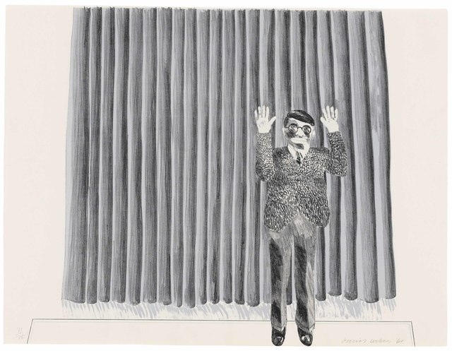 David Hockney, ‘Figure by a Curtain’, 1964, Christie's