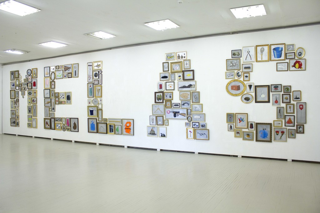 Fragment of exposition with works by Xesco Mercé Fragment of exposition with works by Xesco Mercé