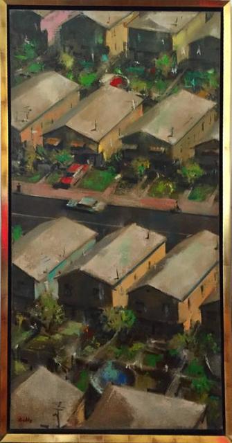 John Dobbs, ‘Large Modernist Oill Painting Urban Pattern’, 20th Century, Lions Gallery