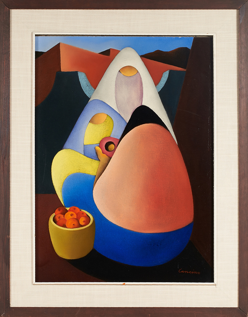 Victor Manuel Cancino, ‘"Matelmidad" And Untitled (Two Figures)’, Painting, Two oils on canvas, one laid to board, Rago/Wright