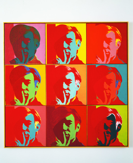 Andy Warhol, ‘Self-Portrait’, 1966, Painting, Silkscreen ink on synthetic polymer paint on nine canvases, Musée d'Art Moderne de la Ville de Paris