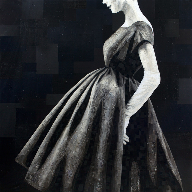 Jay Kelly (b. 1975), ‘Grace’, 2019, Mixed Media, Collage and resin on panel, Axiom Contemporary
