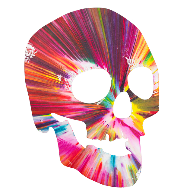 Damien Hirst | Skull Spin Painting (Created at Damien Hirst Spin ...