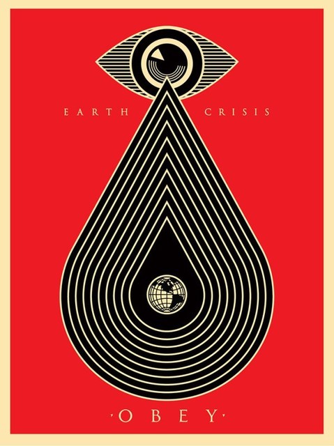 Shepard Fairey, ‘Earth crisis red’, 2014, Rudolf Budja Gallery