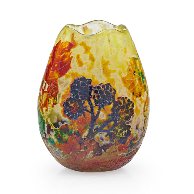 Daum, ‘Cabinet Vase With Blackberries, France’, Early 20th C., Rago/Wright