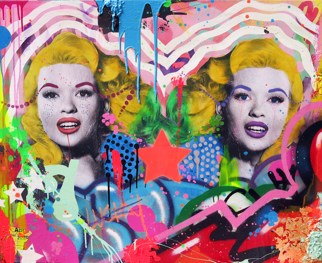Indie184, ‘"Paradise"’, ca. 2017, Painting, Mixed media on canvas, Parlor Gallery