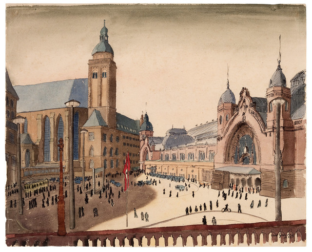 Carl Grossberg, ‘Köln, Bahnhofsplatz’, 1935, Galerie Michael Hasenclever