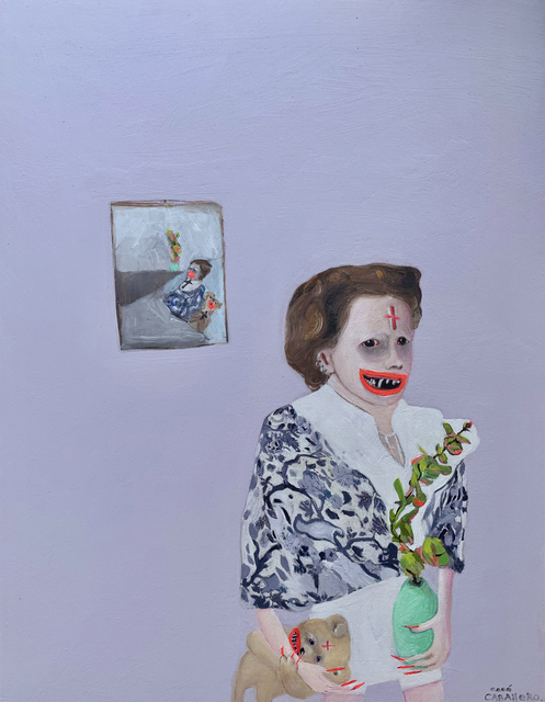 Cocó Caballero, ‘Marcada’, 2020, Painting, Oil on wood, Isabel Croxatto Galería