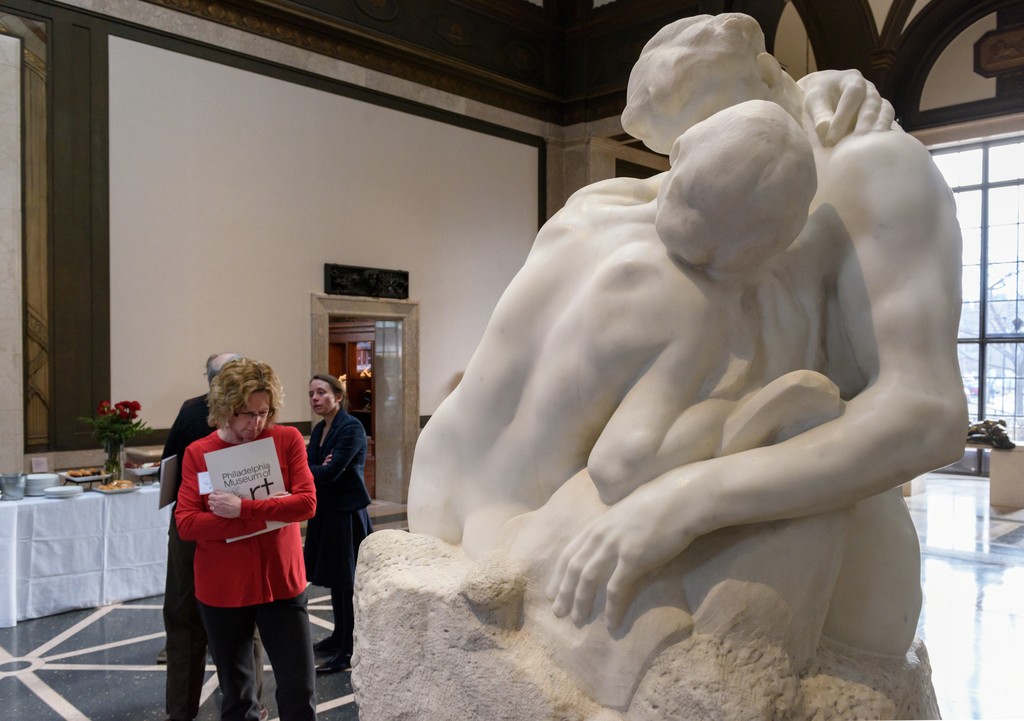 Installation Photograph of "The Kiss at the Rodin Museum" Courtesy of the Philadelphia Museum of Art. Installation Photograph of "The Kiss at the Rodin Museum" Courtesy of the Philadelphia Museum of Art.