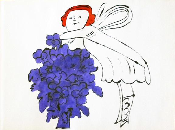 Andy Warhol, ‘In The Bottom of my Garden IV.98A’, 1956, Print, Lithograph with watercolor, Hamilton-Selway Fine Art