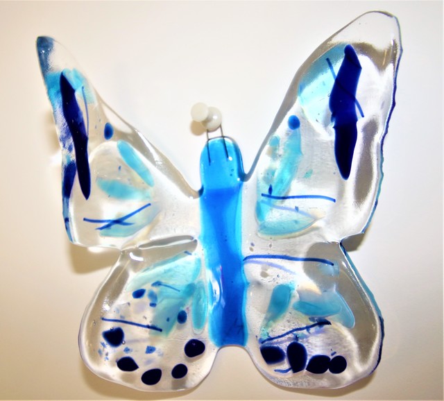 Mariana Villanueva, ‘Dawn in blue small butterfly nr.12’, 2017, Design/Decorative Art, Glass modeled by the fusion method at high temperature, Renaissance Art Gallery
