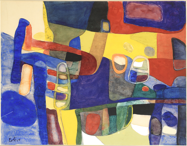 Maurice Estève, ‘Untitled’, 1957, Painting, Watercolor on paper, DIGARD AUCTION