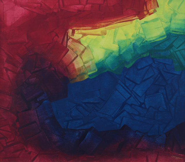 Raymond Jonson, ‘Oil No. 21’, 1957, Painting, Oil on Masonite, Addison Rowe Gallery