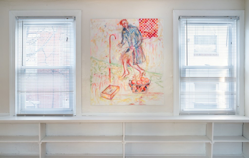 Jutta Koether, Art Basel 17 Untitled 1 (Maximum Inspiration), 2017, Mixed media on canvas, 47 1/4 x 39 3/8 in / 120 x 100 cm Jutta Koether, Art Basel 17 Untitled 1 (Maximum Inspiration), 2017, Mixed media on canvas, 47 1/4 x 39 3/8 in / 120 x 100 cm