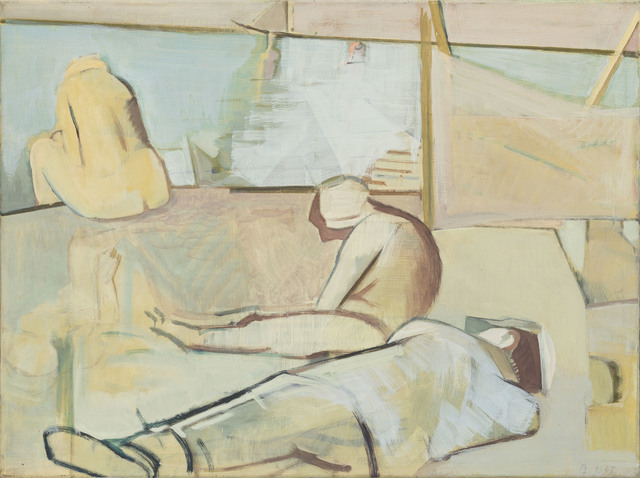 Dietrich Burger, ‘Figuren an der Küste’, 1993, Painting, Tempera on MDF, Galerie Kleindienst