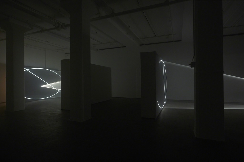 Installation view of Anthony McCall: Split Second at Sean Kelly, New York
December 14, 2018 - January 26, 2019
Photography: Jason Wyche, New York
Courtesy: Sean Kelly, New York Installation view of Anthony McCall: Split Second at Sean Kelly, New York
December 14, 2018 - January 26, 2019
Photography: Jason Wyche, New York
Courtesy: Sean Kelly, New York