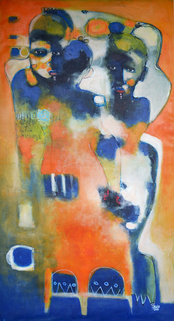 Casimir Bationo, ‘Le Seul Lien (The Only Link)’, 2018, Painting, Mixed Media, Gallery 2Sun