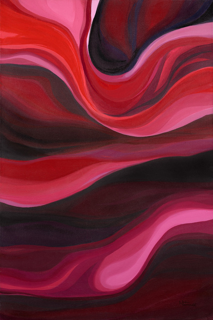 Lilian Thomas Burwell, ‘Red, Furling’, 1976, Painting, Acrylic on canvas, Berry Campbell Gallery