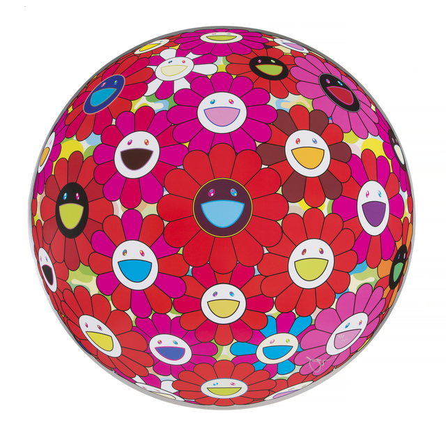 Takashi Murakami, ‘Flowerball (3D) - Red, Pink, Blue’, 2013, Julien's Auctions