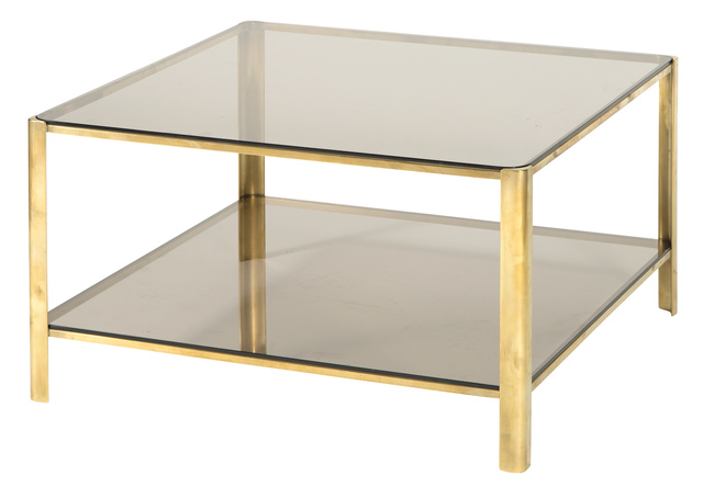 ‘Jacques Quinet Smokey Glass and Gilt Bronze Low Table’, Design/Decorative Art, Doyle
