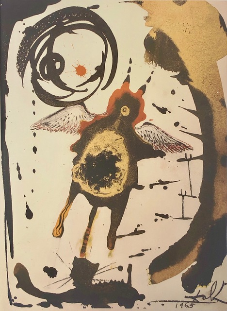 Salvador Dalí, ‘The Creation of Flying Things, 'Creatio Volatilium', Biblia Sacra’, 1967, Mixed Media, Original Lithograph, Inviere Gallery