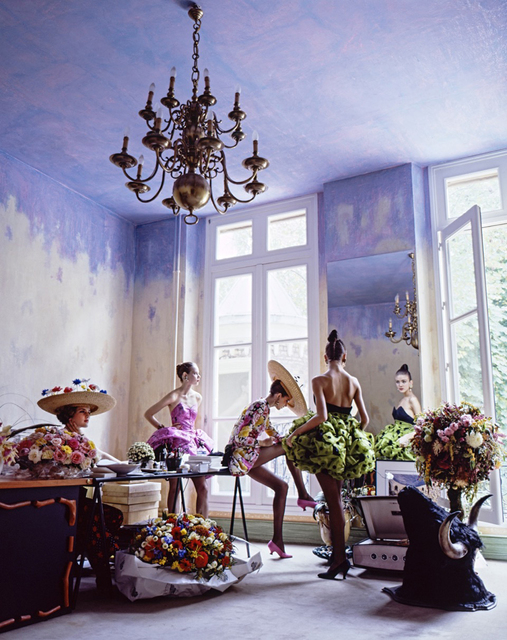Arthur Elgort, ‘Romance: Christian Lacroix Haute Couture Atelier, House and Garden Magazine’, 1988, Photography, Archival Pigment Print, Staley-Wise Gallery