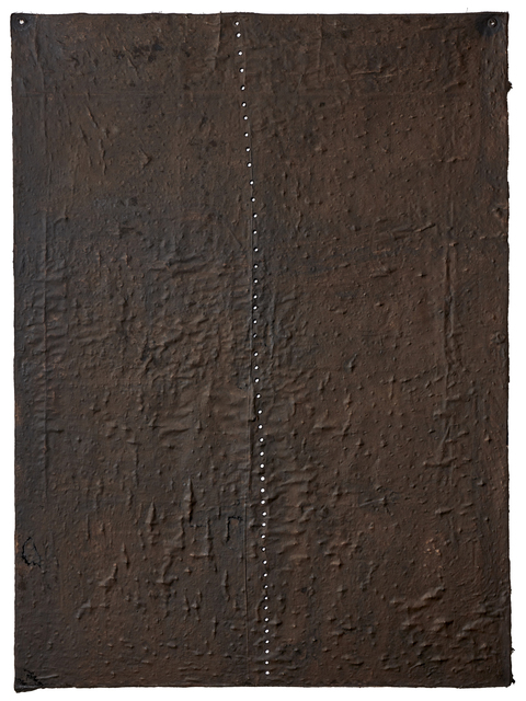 Alberto Casari, ‘Camino directo de la hormiga’, 2018, Other, Brea and perforations on canvas, Wu Galeria