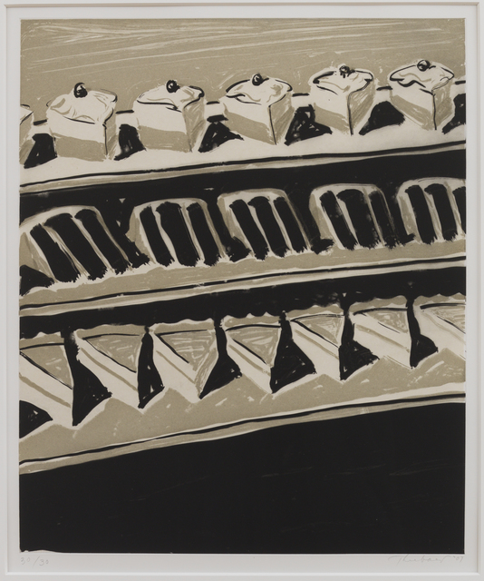Wayne Thiebaud, ‘Dark Cakes and Pies’, 2006, Print, Direct gravure, Susan Sheehan Gallery