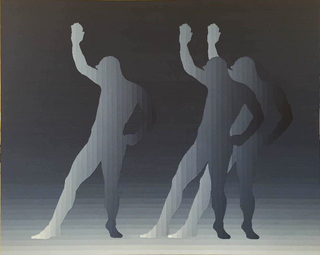Xu Qu, ‘Dialogue’s Shadow’, 2014, Painting, Acrylic on canvas, Stainless Steel Frame, Tang Contemporary Art