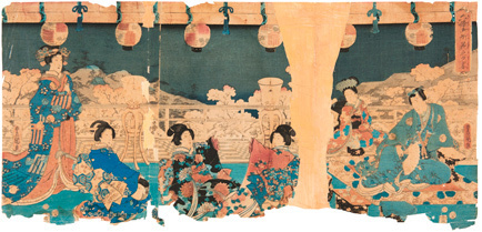 Utagawa Kunisada Evening Banquet To See The Cherry Blossom At Rokujō Palace Rokujō Gosho Hana No Yuen六条御所花之夕宴 1855 Available For Sale Artsy
