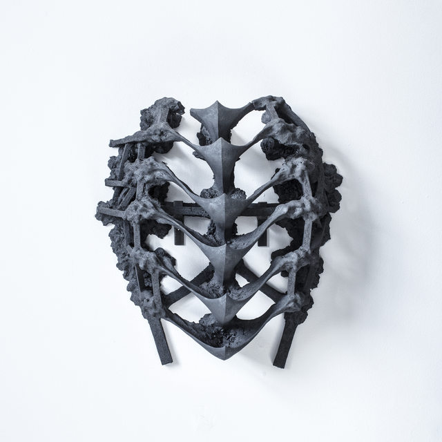 Lisa Wallert, ‘Keeper V’, 2017, Sculpture, Stoneware, iron net, Berg Gallery