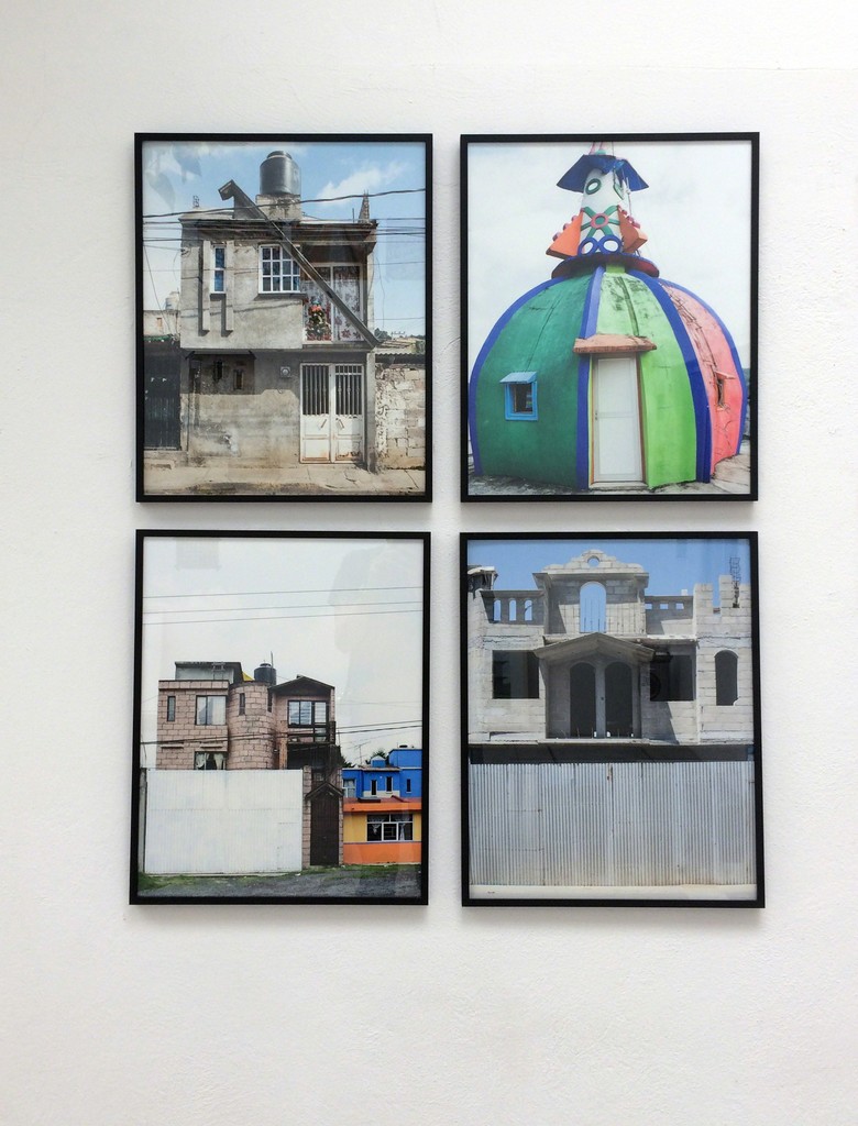 An array of four images part of the "Arquitectura libre" series, at the patio gallery An array of four images part of the "Arquitectura libre" series, at the patio gallery