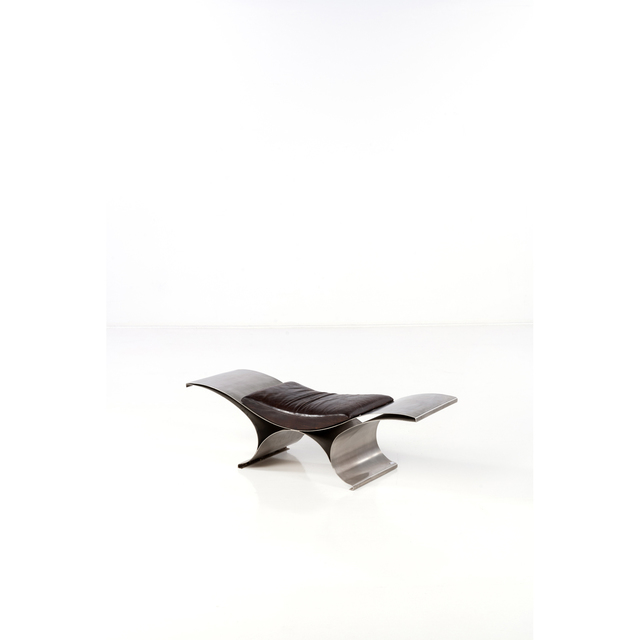 Maria Pergay, ‘Vague, Stool’, 1970, Design/Decorative Art, Métal et cuir, PIASA